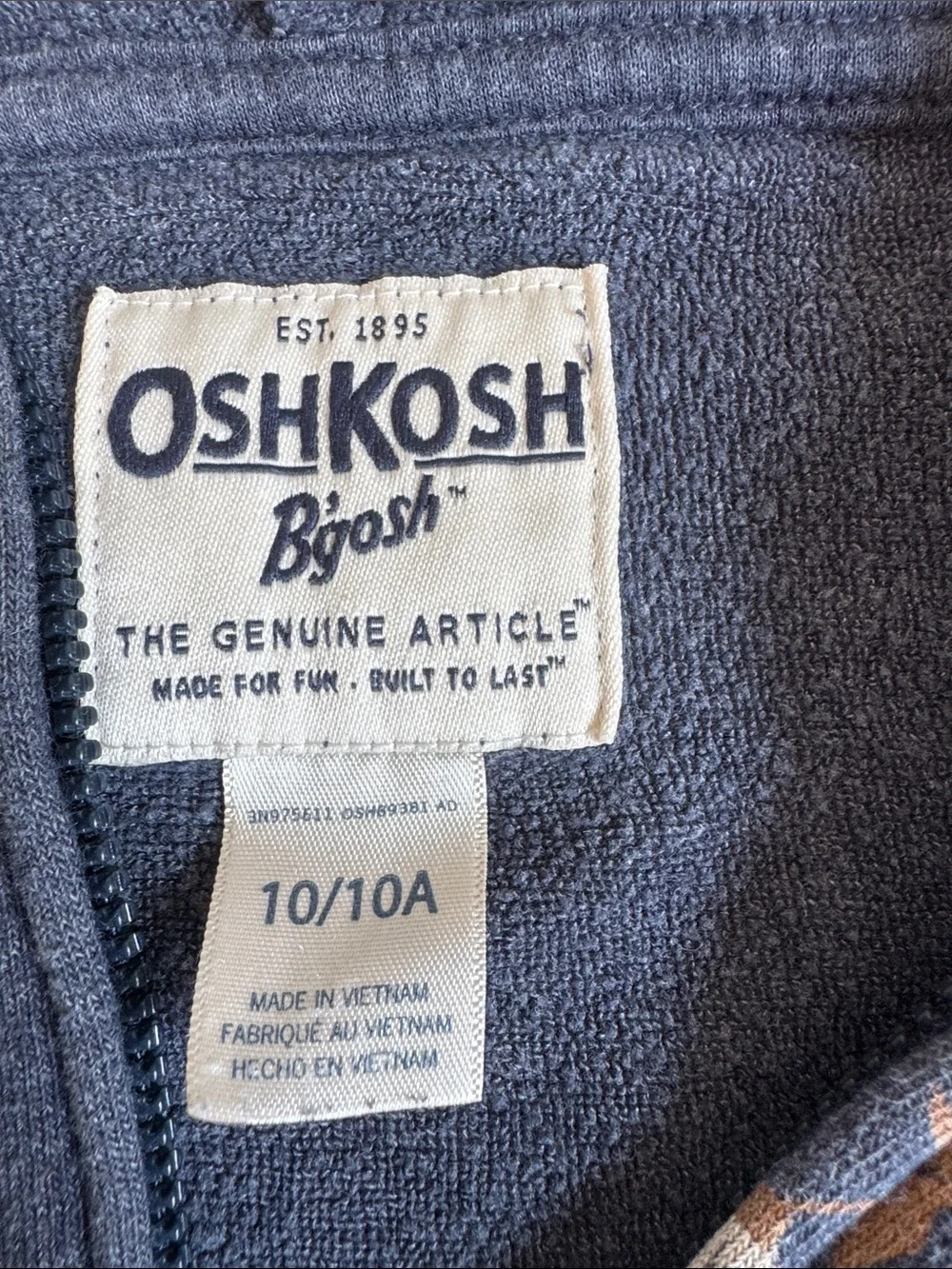 OshKosh B'gosh Navy Floral Zip Hoodie